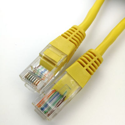 UTP Cat5e Rj45 ถึง RJ45 Network Ethernet Patch Cord Cable สีเหลือง