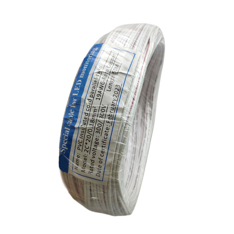 สายไฟ LED มอนิเตอร์ความละเอียดสูง ขาว 2C*20/0.18mm2 สําหรับการแสดงภาพที่ชัดเจน
