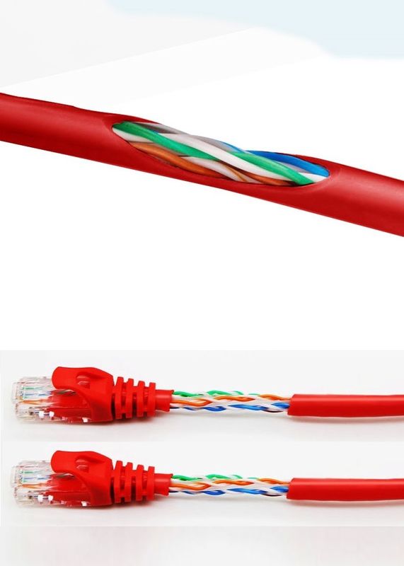 UTP Shield 24AWG Cat6 Patch Cord Ethernet Patch Cable สําหรับการเชื่อมต่อที่เรียบร้อย