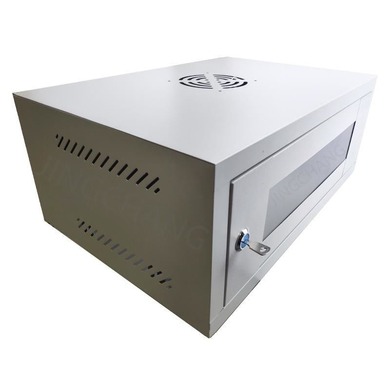 2U Server Rack Enclosure, Wall Mount Network Cabinet พร้อมประตูกระจกและล็อค