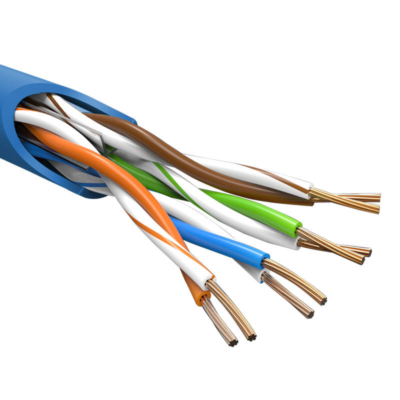 ขั้วต่อ RJ45 ในร่มสีที่กำหนดเองสายแพทช์ Cat6 แจ็คเก็ต PVC ทองแดง