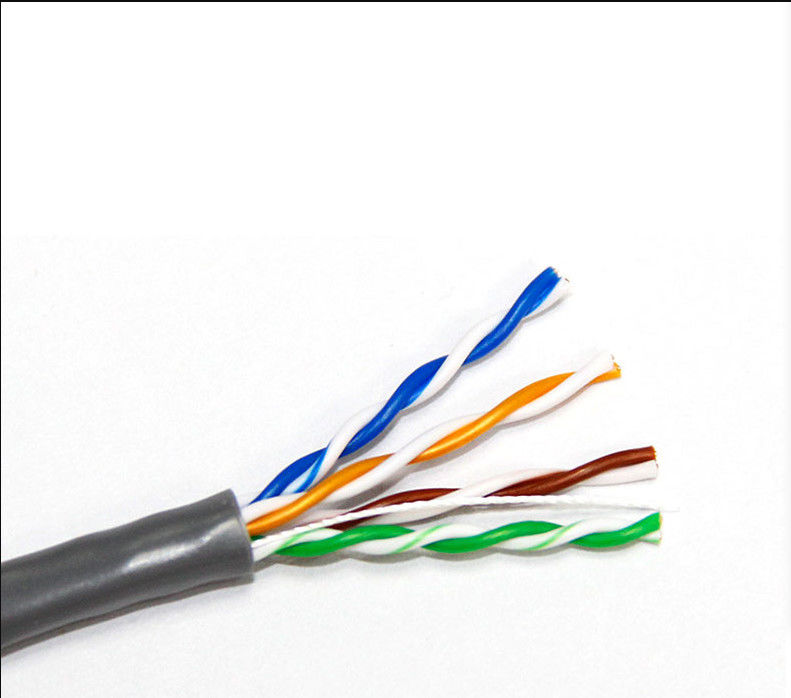 24AWG 4 คู่แจ็คเก็ต PE PVC CU CCA Cat5e สาย LAN สำหรับคอมพิวเตอร์
