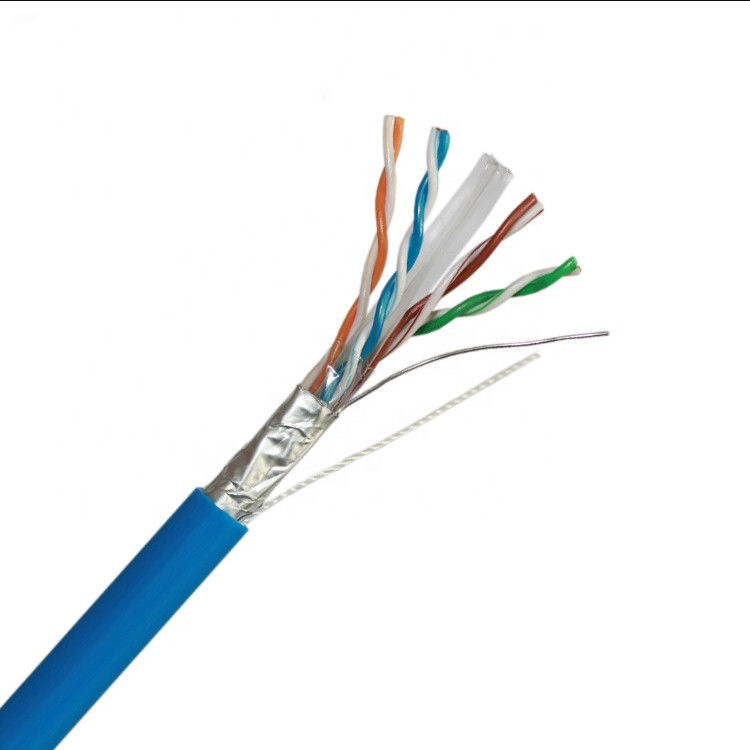 1000ft 2pr 4pr Al Tape สาย LAN Cat6, สายเคเบิลอีเธอร์เน็ต Cat 6 ที่หุ้มฉนวน CU CCA Copper