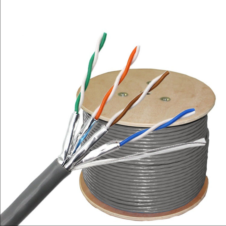 สายเคเบิล Cat6a 23AWG 0.56 มม. 305 ม., สายเคเบิลเครือข่าย Cat6a 1000 ฟุตแจ็คเก็ต PVC LSZH