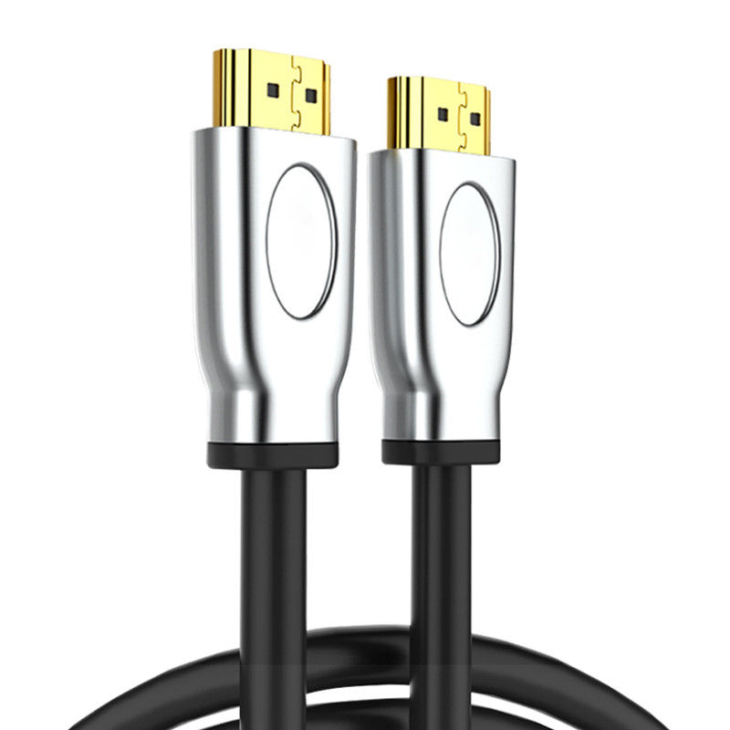 สาย HDMI 48gbps ทองแดงพร้อมเปลือกโลหะผสมสังกะสีสำหรับ 8K 60Hz 4K 120Hz
