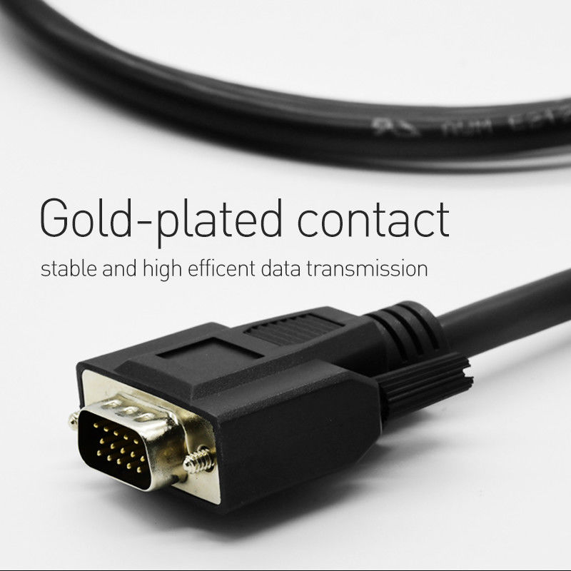 สายเคเบิลจอภาพ VGA ความเร็วสูงชุบทองสำหรับจอมอนิเตอร์โปรเจคเตอร์