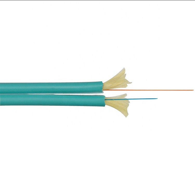 สายไฟเบอร์ออปติกแบบสองทางในร่ม OM3-300 2x2.8 มม., สายแพทช์ไฟเบอร์ออปติก