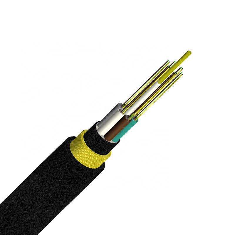 Outdoor 4 12 24 48 96144 Core ADSS สายเคเบิลใยแก้วนำแสงแบบหลวม