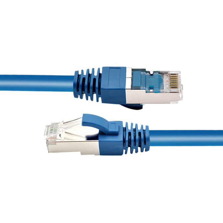 RJ45 SFTP ปลั๊กสายแพทช์เครือข่าย Cat 6 ที่ป้องกันด้วย Boot