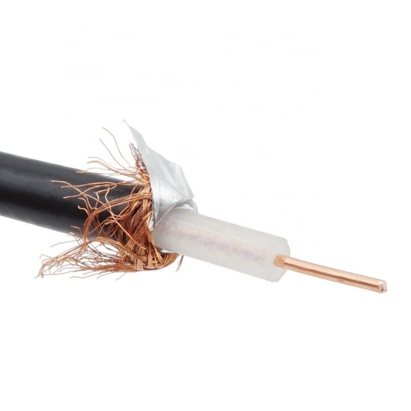 RG6 RG7 RG213 RG11 RF RG58 สายเคเบิลทีวีโคแอกเชียลสีดำ