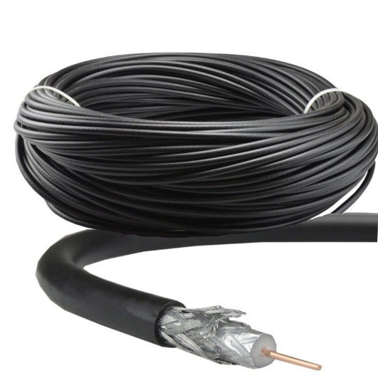 RG6 RG7 RG213 RG11 RF RG58 สายเคเบิลทีวีโคแอกเชียลสีดำ