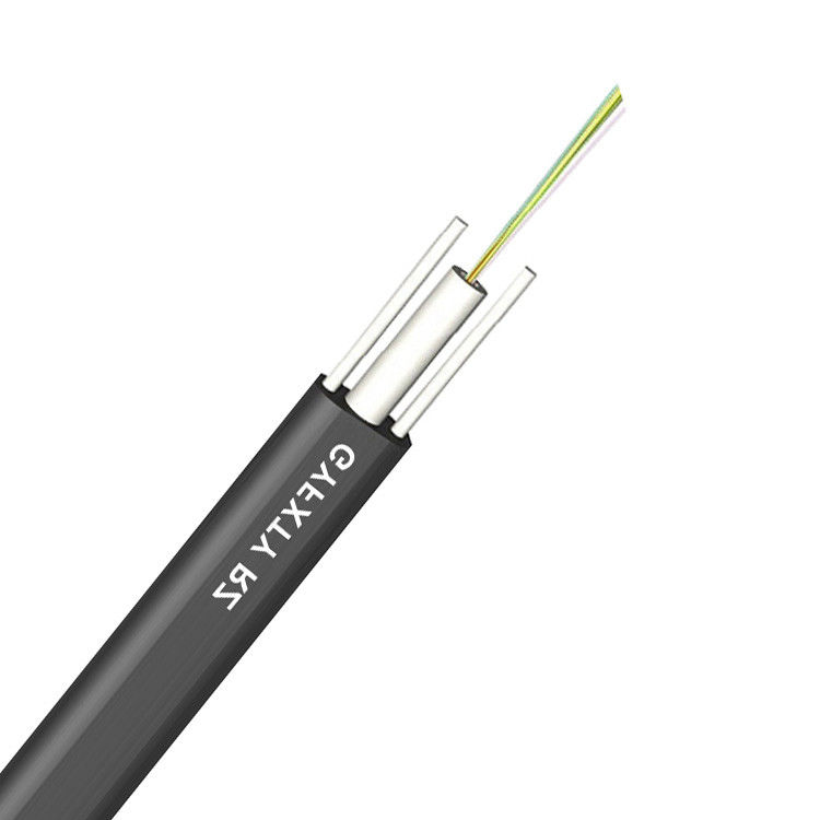 สายไฟเบอร์ออปติกแบบแบน GYFXTY 1000N กลางแจ้ง 8 แกน 12 แกน