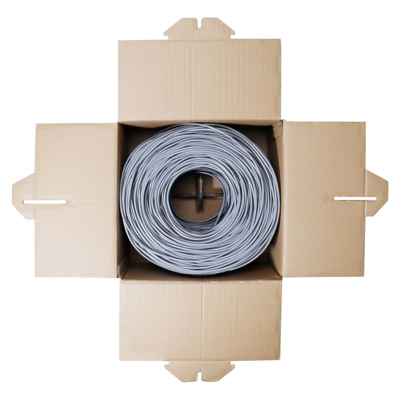 สายเคเบิล Cat6 Lan สีส้ม 4 คู่ทองแดงเปลือยหรือกล่องดึง CCA 1000 ฟุต