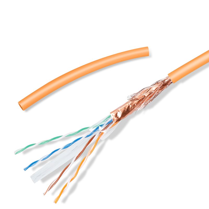 สายเคเบิล Cat6 Lan สีส้ม 4 คู่ทองแดงเปลือยหรือกล่องดึง CCA 1000 ฟุต
