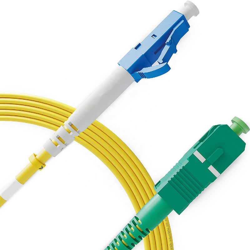 SC APC สายแพทช์ไฟเบอร์ออปติกโหมดดูเพล็กซ์เดี่ยวความยาว 1 เมตร