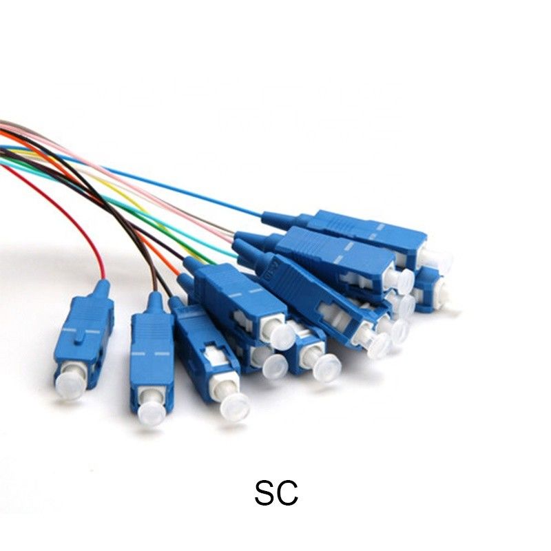 SC UPC FC LC SM G652D G657A สายแพทช์สาย Pigtail SC 12 สายไฟเบอร์ออปติก Patch Cord Patch