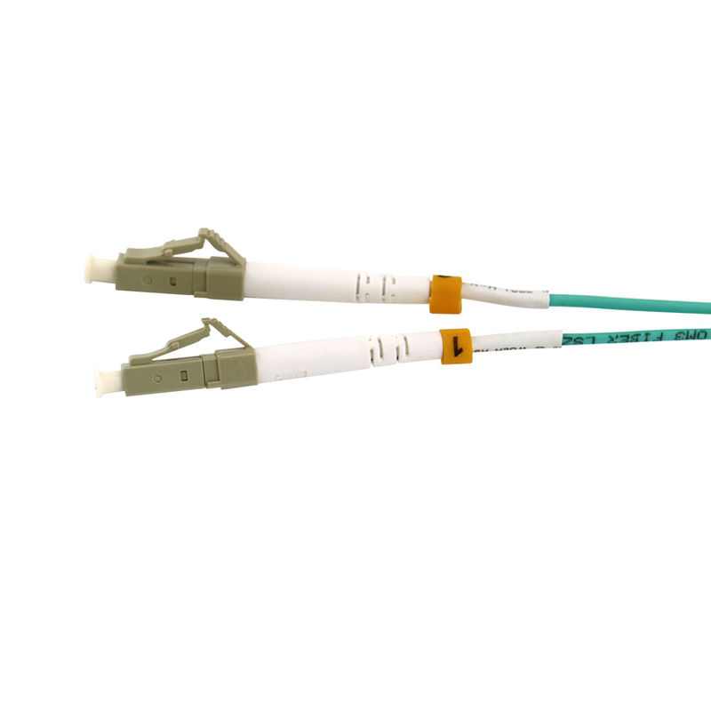 FTTH OM3 LC-LC-UPC 3mm 1m สายแพทช์ไฟเบอร์ออปติกดูเพล็กซ์ LSZH