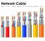 CU CCA Conductor 23AWG SFTP Cat6 LAN Cable สำหรับโทรคมนาคม