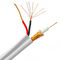 White CU Conductor Coaxial TV Cable สำหรับดาวเทียม